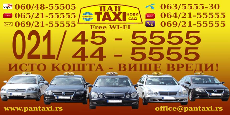 Udruženje PAN TAXI, auto prevoznici Novi sad, broj telefona pan taxi