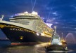 (Jan. 4, 2011): The Disney Dream, Disney Cruise Line's newest ship, arrives Jan. 4, 2011 for the first time to her home port of Port Canaveral, Fla. after traveling approximately 6,500 miles across the Atlantic Ocean from Bremerhaven, Germany. ÊThe Disney Dream will welcome guests on her maiden voyage on Jan. 26, 2011, and is scheduled to sail three-, four- and five-night cruises to the Bahamas and DisneyÕs private island Castaway Cay, from Port Canaveral.ÊÊThe 4,000-passenger Disney Dream features AquaDuck, a first-of-its-kind shipboard water coaster, magical portholes in inside staterooms that provide guests with a real-time view outside the ship, rotational dining in elaborately-themed restaurants, Disney-infused childrenÕs spaces and more.  (Kent Phillips, Photographer)